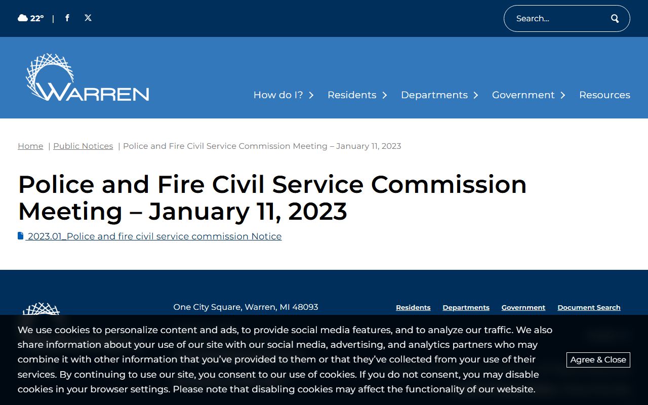 Warren recent bookings police website