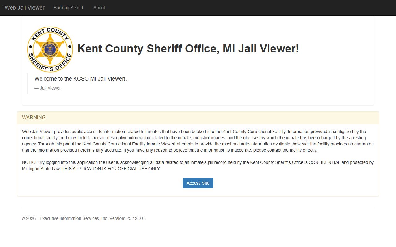 Kent County recent bookings jail viewer